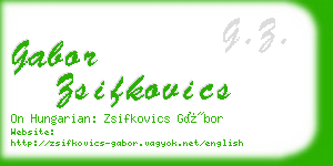 gabor zsifkovics business card